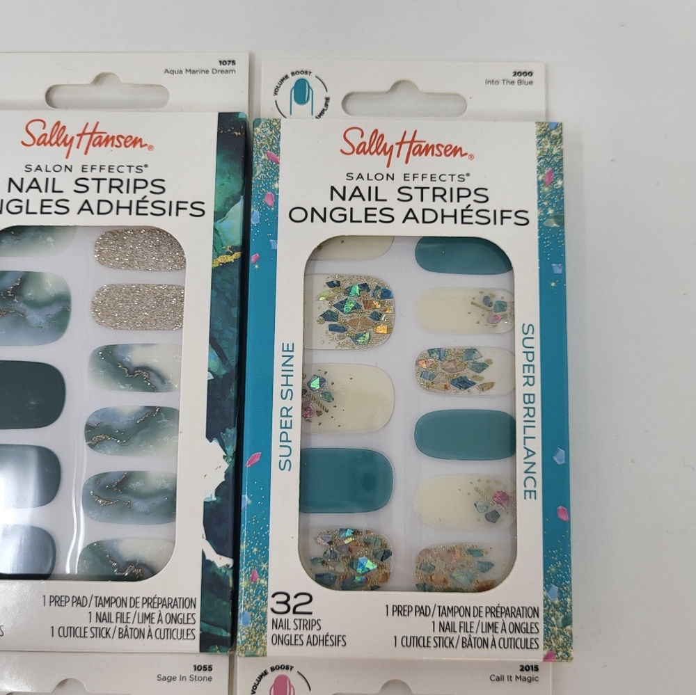 Bundle Of 6 Sally Hansen Salon Effects Nail Strips 32 Strips Per Pack Manicure - Picture 3 of 6